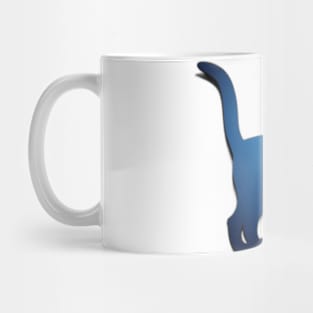 Blue Cat Silhouette Design No. 553 Mug